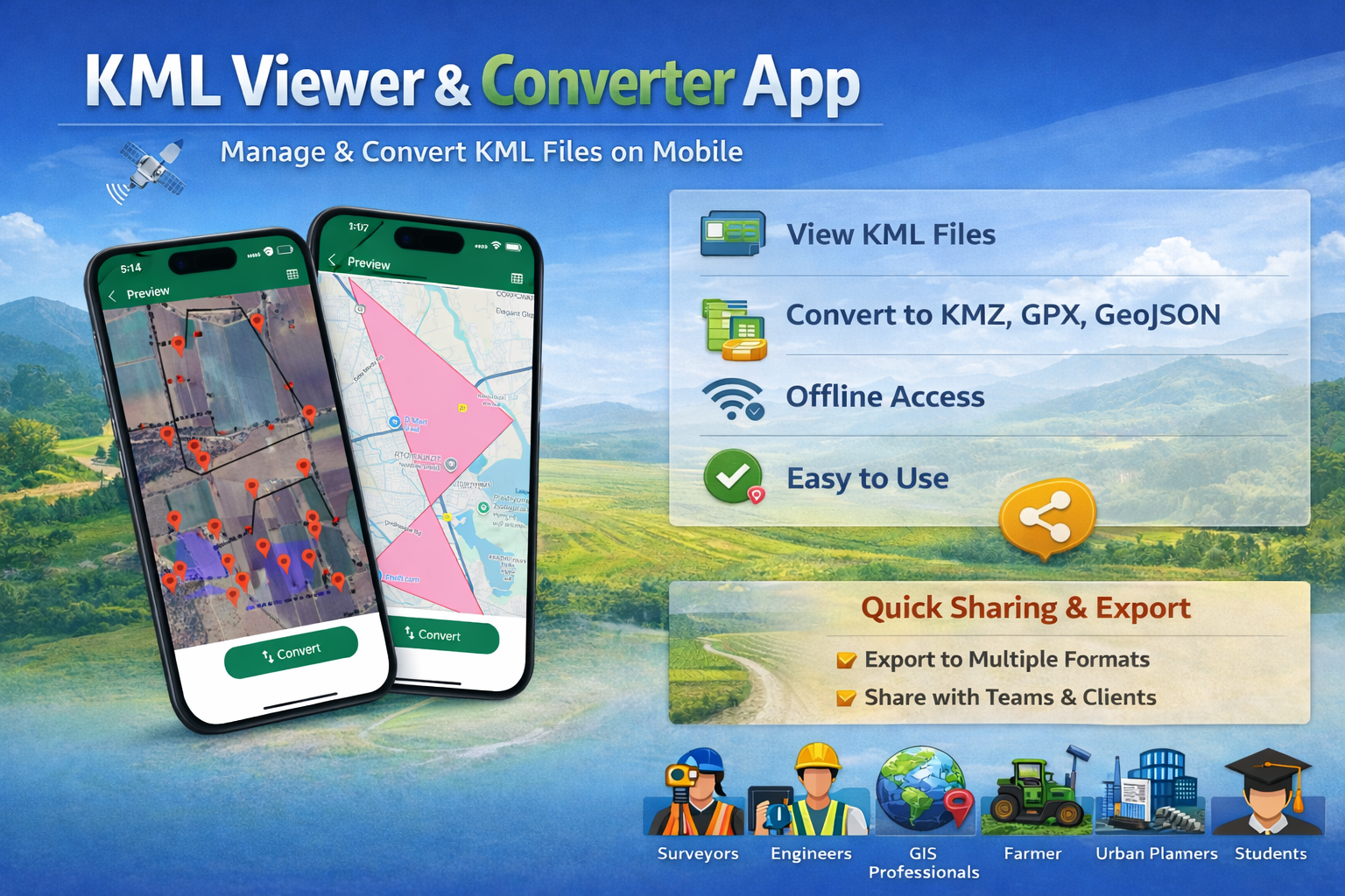 KML Viewer & Converter app
