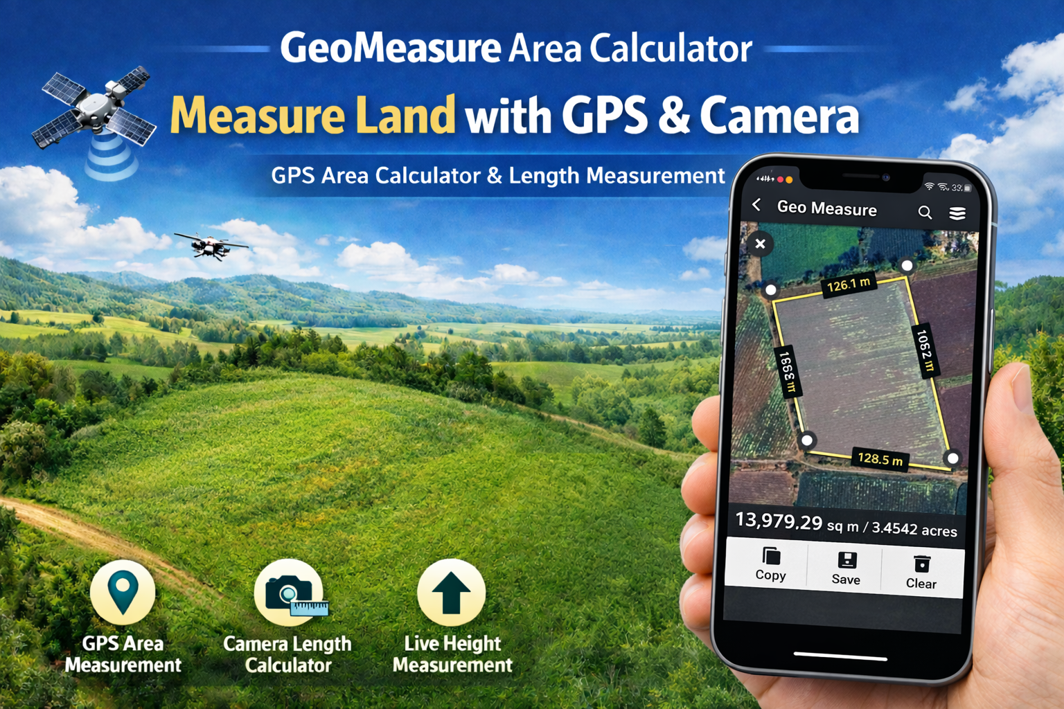 GeoMeasure GPS area calculator for land measurement